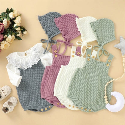 Newborn Snuggle Nest Knit Romper Set