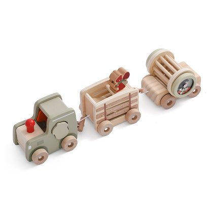 Multi-functional Train Wooden Baby Puzzle Toy