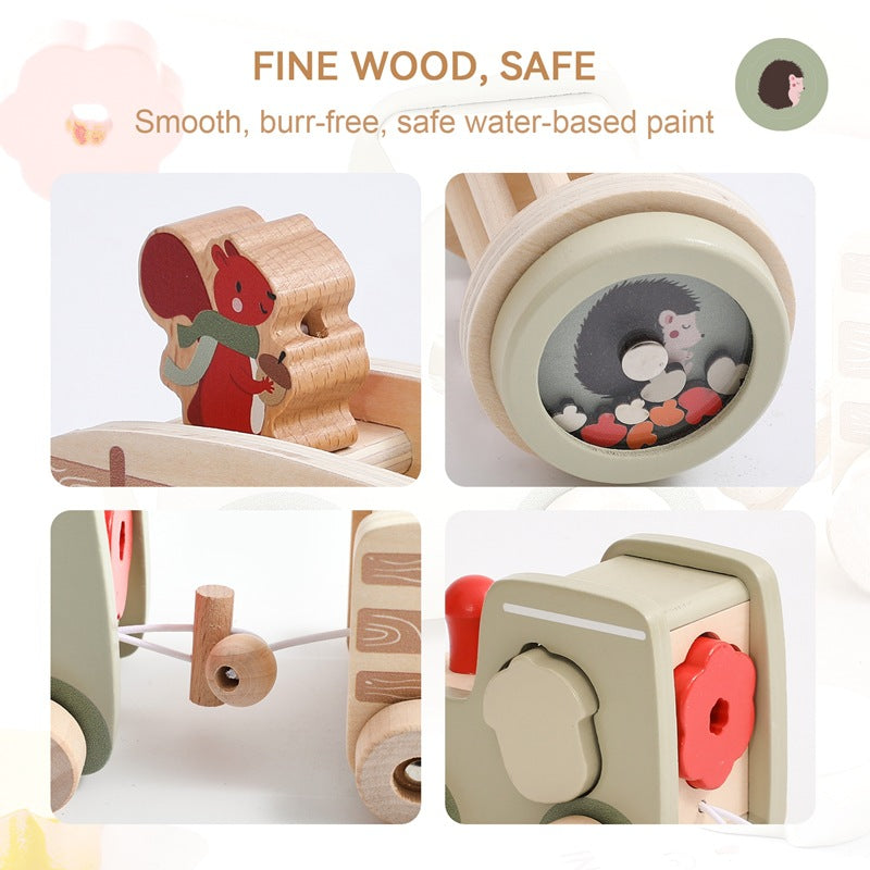 Multi-functional Train Wooden Baby Puzzle Toy